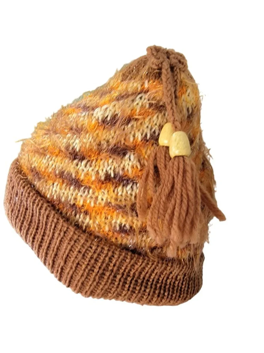 Retro Crochet Scarf Beanie Cap Set Women One Size Winter Accessories Outdoors